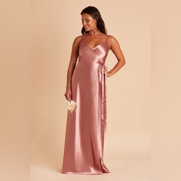 Birdy Grey - DESERT ROSE Satin Wrap Maxi Dress Cindy - Picture 1 of 3
